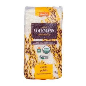ARROZ CATETO POLIDO ORGÂNICO 1KG VOLKMANN