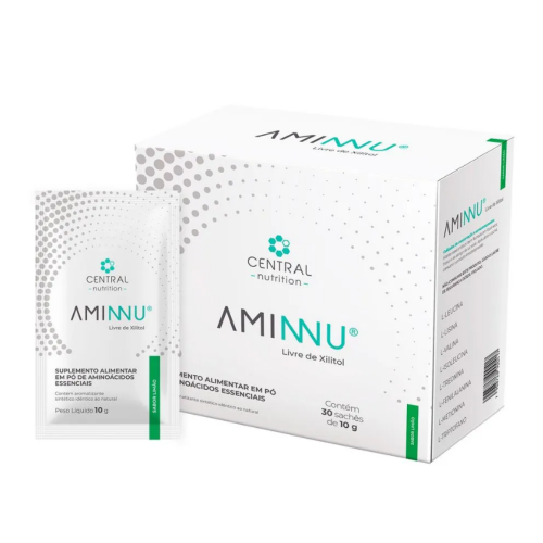 AMINNU SABOR LIMÃO C/ 30 SACHÊS DE 10G CENTRAL NUTRITION