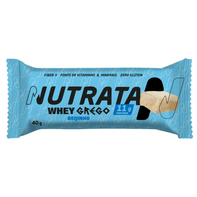 BARRA DE PROTEÍNA WHEY GREGO SABOR BEIJINHO 40G NUTRATA