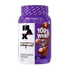 100% WHEY DR. PEANUT SABOR AVELÃ 900G MAX TITANIUM
