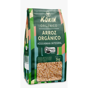 ARROZ ORGÂNICO AGULHINHA INTEGRAL 1KG KORIN