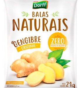 BALAS NATURAIS DE GENGIBRE TRADICIONAL ZERO AÇÚCAR 21G DORFF