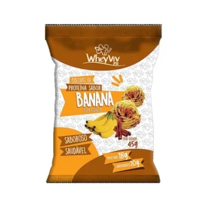 BISCOITO PROTEICO SABOR BANANA COM CANELA 45G WHEYVIV