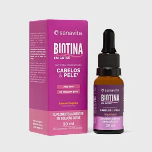 BIOTINA EM GOTAS SABOR TANGERINA 20ML SANAVITA