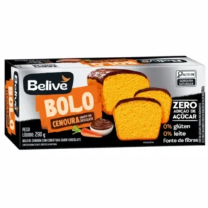 BOLO SABOR CENOURA COM COBERTURA CHOCOLATE 290G BELIVE
