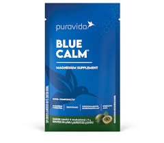 BLUE CALM MAGNESIUM SUPPLEMENT SABOR LIMÃO E MARACUJÁ SACHÊ 7G PURAVIDA
