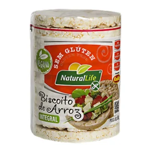 BISCOITO DE ARROZ INTEGRAL 80G NATURAL LIFE