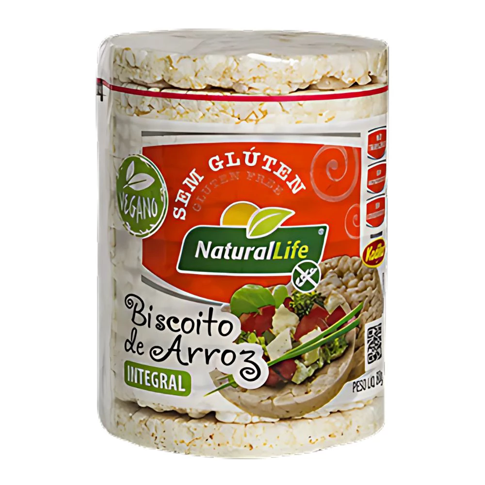 BISCOITO DE ARROZ INTEGRAL 80G NATURAL LIFE