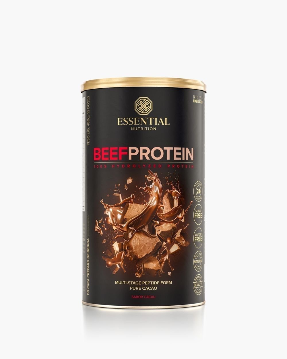 BEEF PROTEIN SABOR CACAU 480G ESSENTIAL NUTRITION