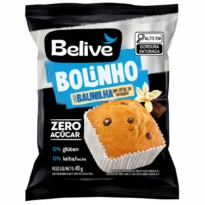 BOLINHO SABOR BAUNILHA COM GOTAS DE CHOCOLATE 40G BELIVE