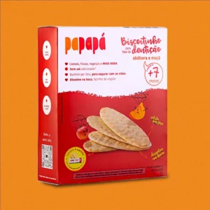 BISCOITINHO DENTIÇÃO SABOR ABÓBORA E MAÇÃ 36G PAPAPÁ