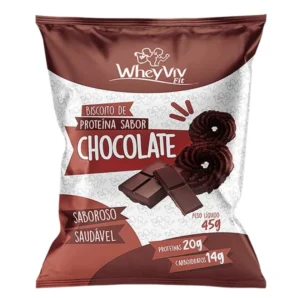 BISCOITO PROTEICO SABOR CHOCOLATE 45G WHEYVIV
