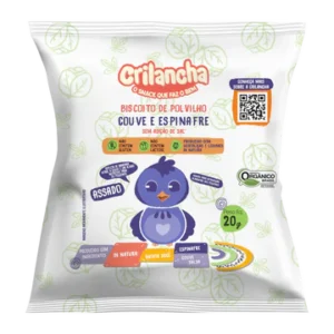 BISCOITO DE POLVILHO ORGÂNICO SABOR COUVE E ESPINAFRE 20G CRILANCHA