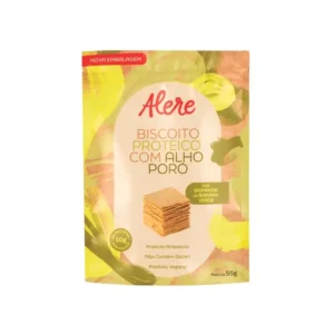 BISCOITO PROTEICO COM ALHO PORÓ 55G ALERE
