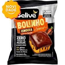 BOLINHO DE CENOURA C/ COBERTURA DE CHOCOLATE ZERO AÇÚCAR 40G BELIVE