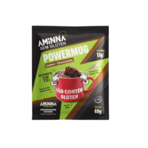 BOLO DE CANECA PROTEICO POWERMUG SABOR CHOCOLATE 40G AMINNA