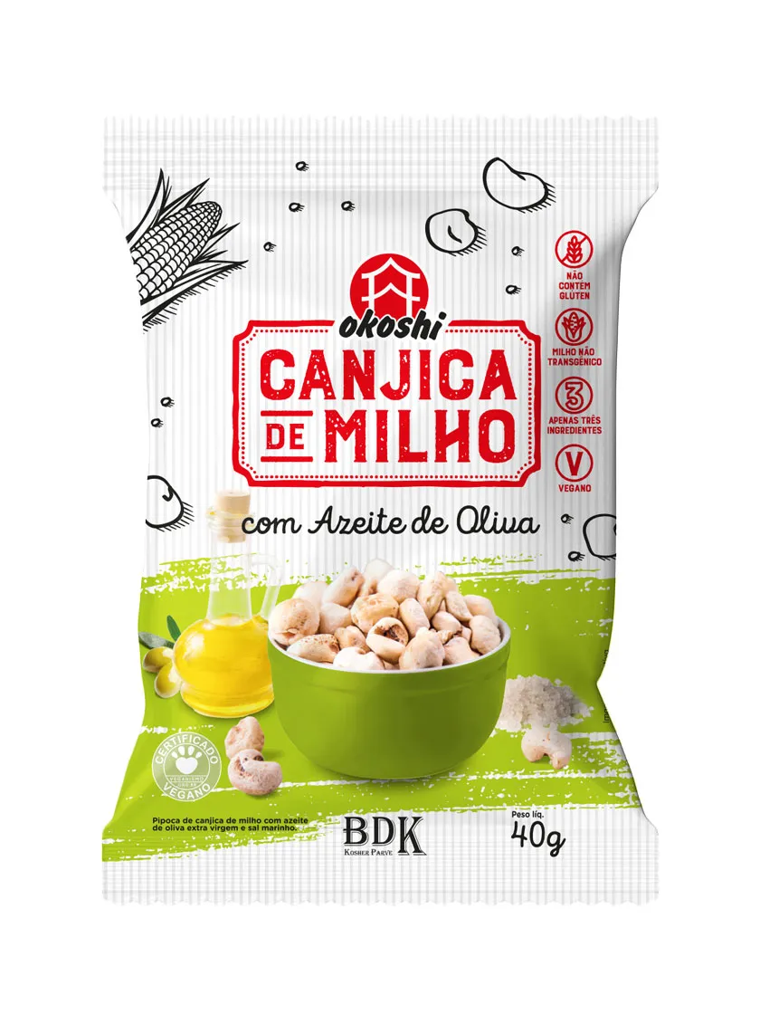 CANJICA DE MILHO COM AZEITE DE OLIVA 40G OKOSHI