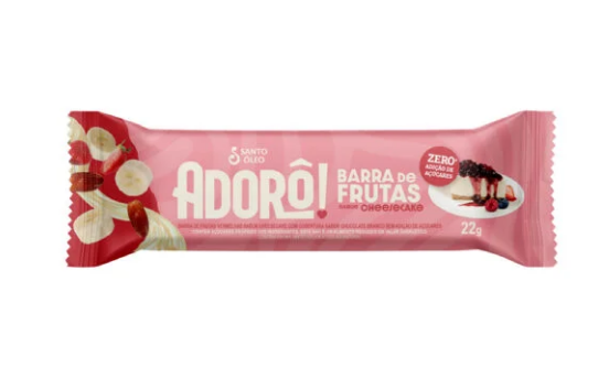 BARRA DE FRUTAS ADORÔ SABOR CHEESECAKE 22G SANTO ÓLEO