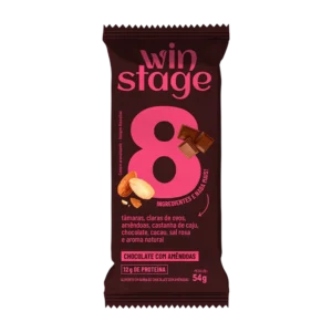 BARRA DE PROTEÍNA SABOR CHOCOLATE COM AMÊNDOAS 54G WINSTAGE