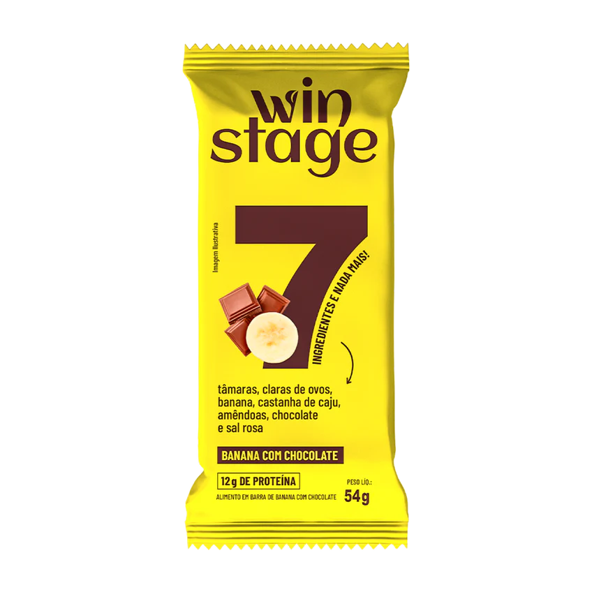 BARRA DE PROTEÍNA SABOR BANANA COM CHOCOLATE 54G WINSTAGE
