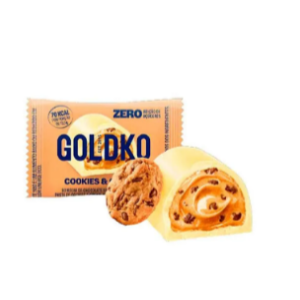 BOMBOM DE CHOCOLATE BRANCO COM COOKIES 13,5G GOLDKO