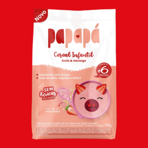 CEREAL INFANTIL AVEIA E MORANGO 170G PAPAPÁ